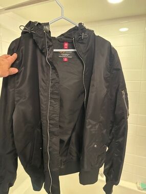 Alpha hooded windbreaker